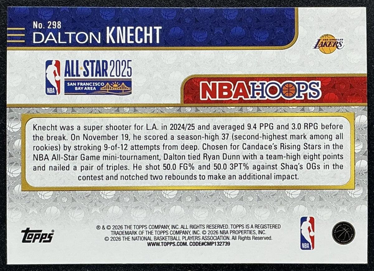 DALTON KNECHT 2025-26 TOPPS HOOPS #298 ALL-STAR LAKERS