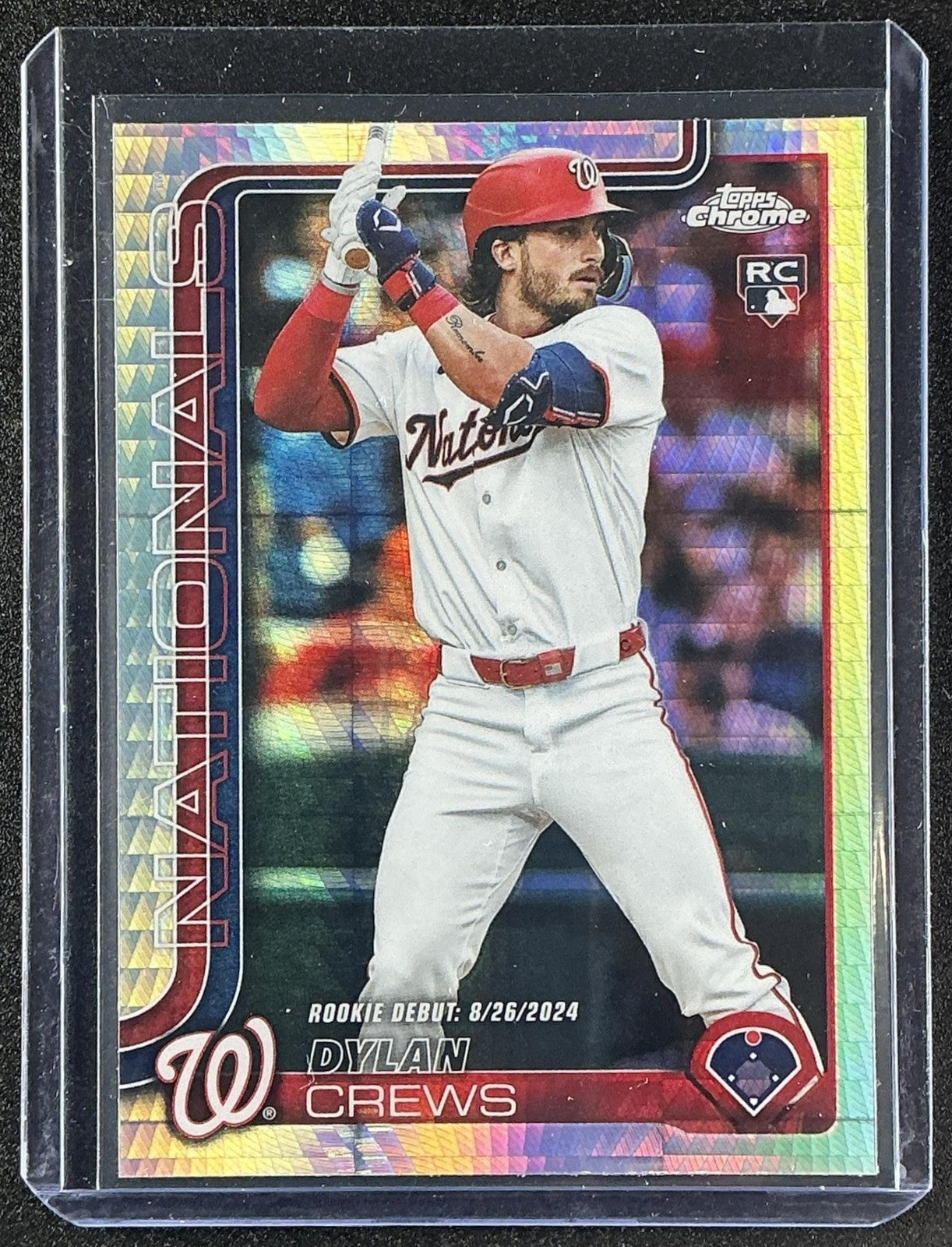DYLAN CREWS 2025 TOPPS CHROME UPDATE #USC190 PRISM REFRACTOR RC NATIONALS