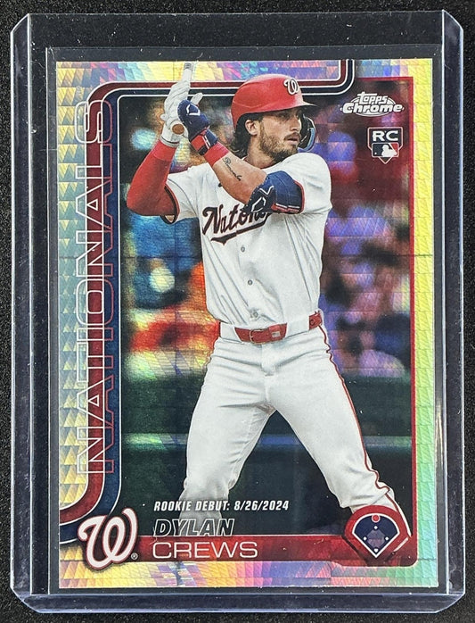 DYLAN CREWS 2025 TOPPS CHROME UPDATE #USC190 PRISM REFRACTOR RC NATIONALS