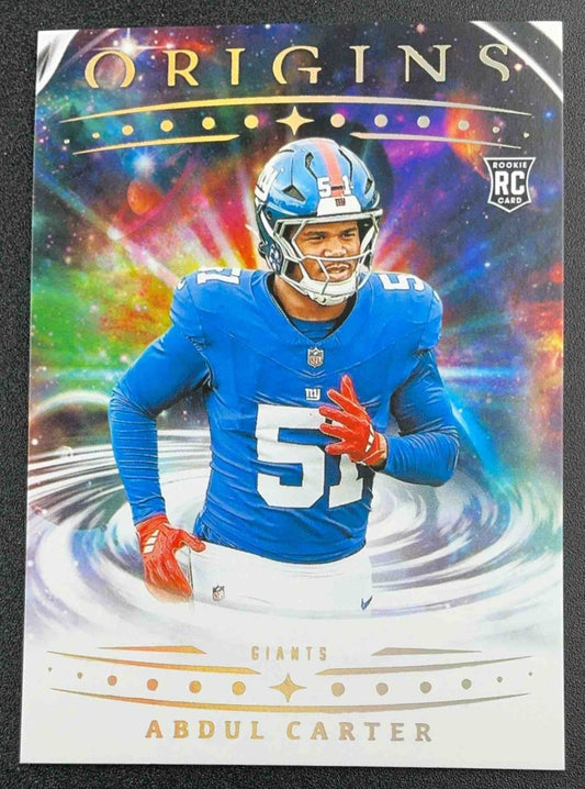 ABDUL CARTER 2025 PANINI ORIGINS #112 ROOKIE RC GIANTS