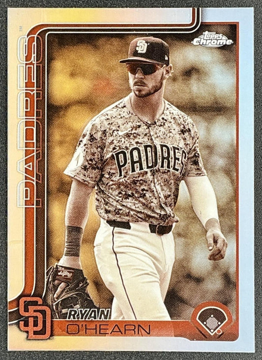RYAN O'HEARN 2025 TOPPS CHROME UPDATE #USC71 SEPIA REFRACTOR PADRES