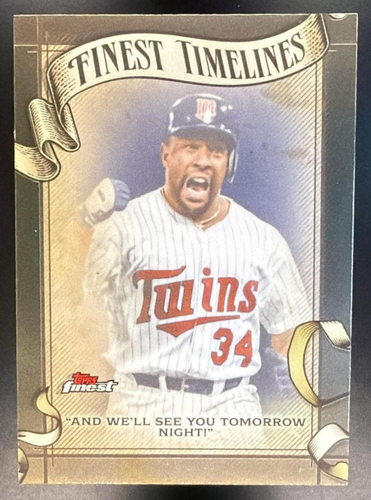 KIRBY PUCKETT 2026 TOPPS FINEST #FT-26 TIMELINES TWINS