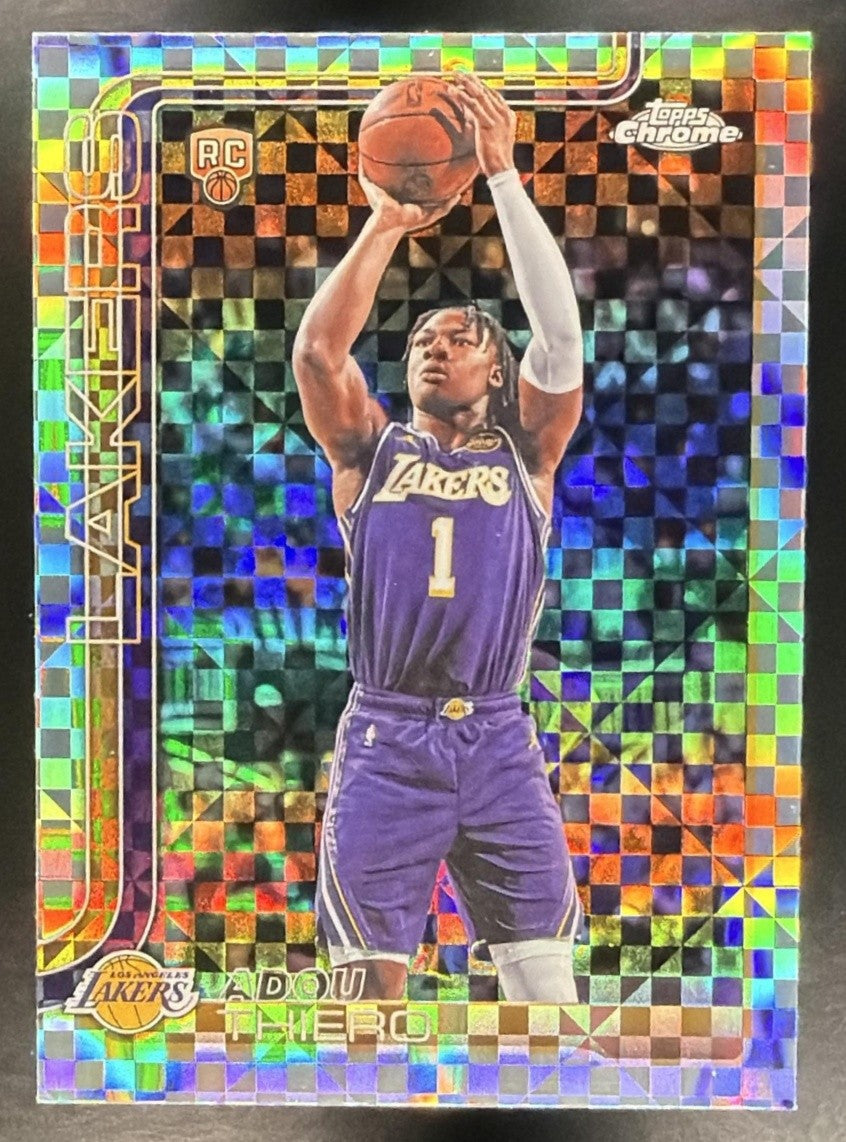 ADOU THIERO 2025-26 TOPPS CHROME UPDATE #186 X-FRACTOR RC LAKERS