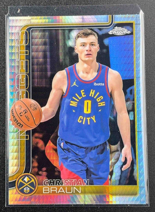 CHRISTIAN BRAUN 2025-26 TOPPS CHROME #82 PRISM REFRACTOR NUGGETS