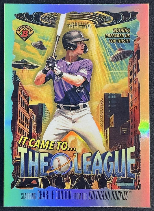 CHARLIE CONDON 2025 BOWMAN CHROME #IT-7 IT CAME TO THE LEAGUE ROCKIES