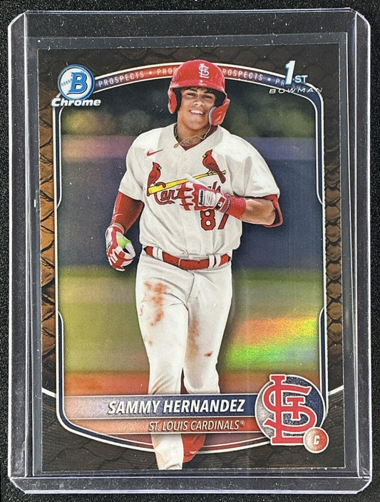 2025 Bowman Sammy Hernandez #BCP-66 Chrome Reptilian Refractor 1st Prospect