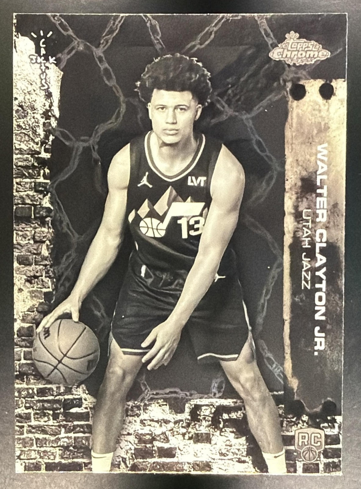 WALTER CLAYTON JR. 2025-26 TOPPS CHROME X CACTUS JACK #78 RC JAZZ