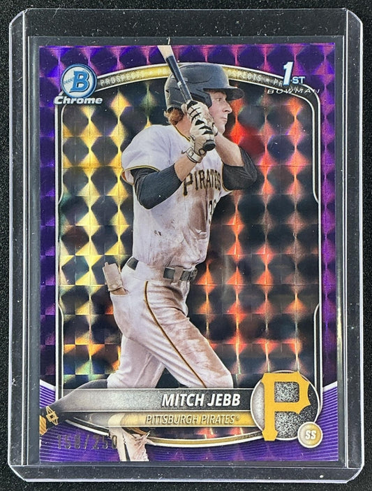 2025 Bowman Mitch Jebb #BCP-41 Chrome Purple Geometric Refractor /250 1st