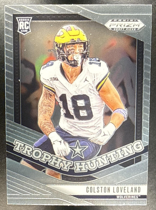 COLSTON LOVELAND 2025 PANINI PRIZM DRAFT PICKS #7 TROPHY HUNTING WOLVERINES