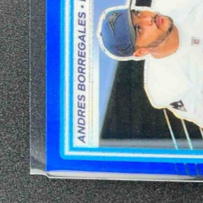 2025 Panini Donruss Optic Andres Borregales #287 Rated Rookie Blue Hyper Prizm