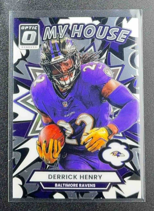 DERRICK HENRY 2025 PANINI DONRUSS OPTIC #9 MY HOUSE! RAVENS