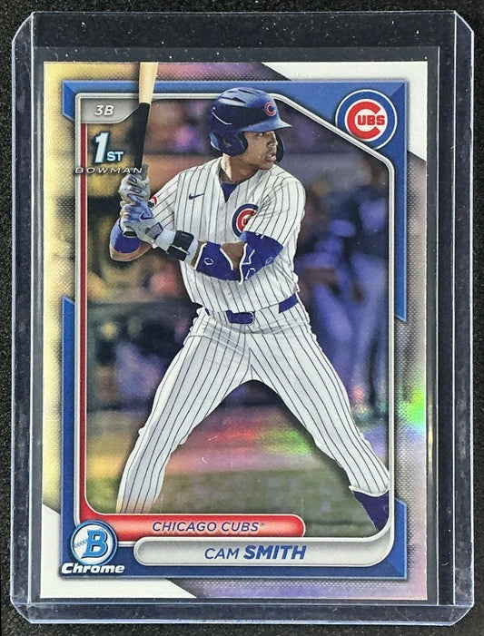 CAM SMITH 2024 BOWMAN DRAFT #BDC-67 CHROME REFRACTOR 1ST PROSPECT CUBS