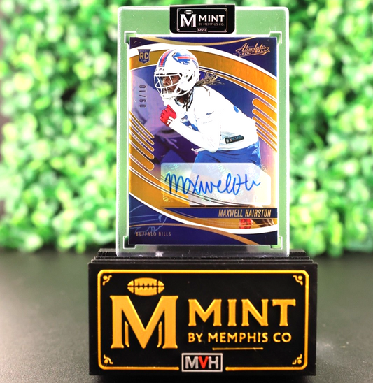 MAXWELL HAIRSTON 2025 ABSOLUTE ROOKIE AUTO #159 GOLD SSP RC SPECTRUM /10 BILLS