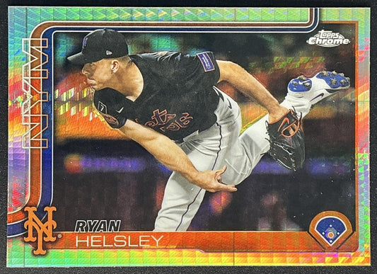 RYAN HELSLEY 2025 TOPPS CHROME UPDATE #USC12 PRISM REFRACTOR METS