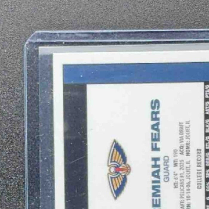 JEREMIAH FEARS 2025-26 TOPPS #TC-JF 1980-81 CHROME MOJO REFRACTOR RC PELICANS