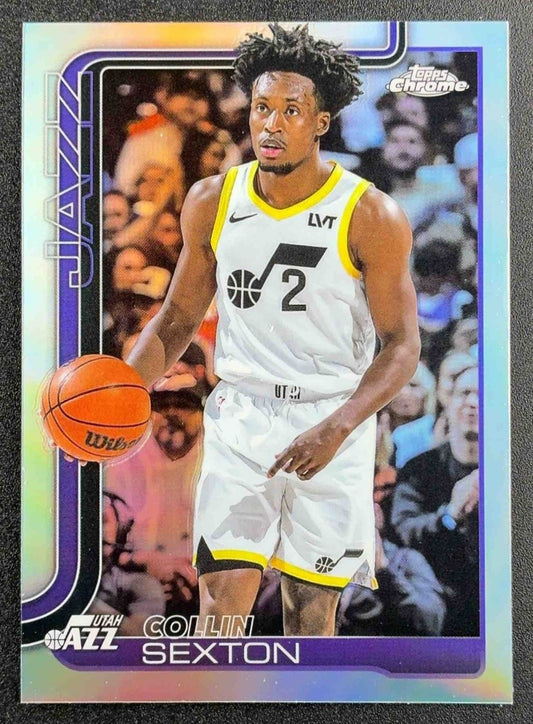 COLLIN SEXTON 2025-26 TOPPS CHROME #210 REFRACTOR JAZZ