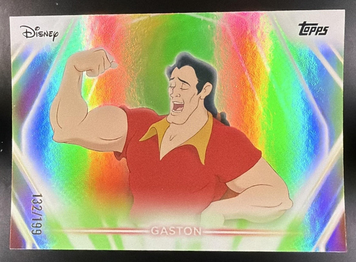 GASTON 2026 TOPPS DISNEY NEON #12 GREEN 132/199 BEAUTY AND THE BEAST