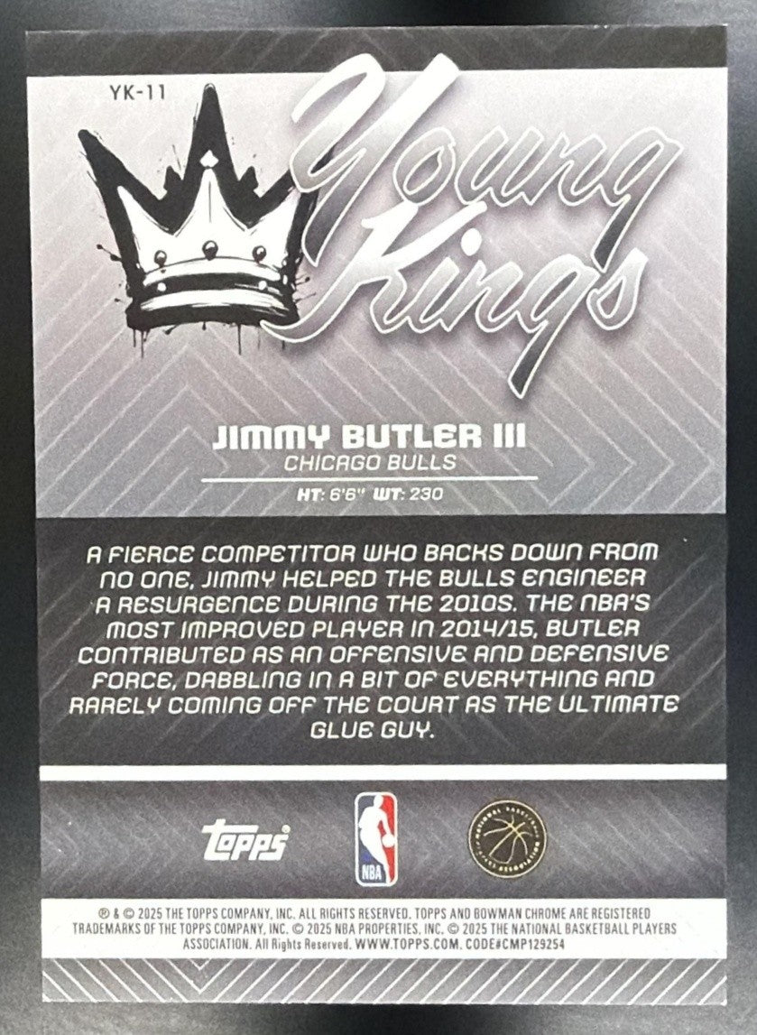 2025 Bowman Jimmy Butler III #YK-11 Chrome Young Kings Fuchsia Refractor /199