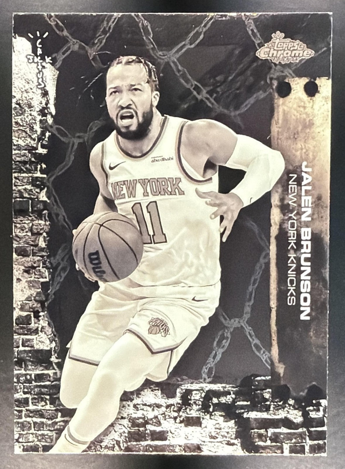 JALEN BRUNSON 2025-26 TOPPS CHROME X CACTUS JACK #4 KNICKS