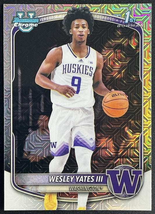2025 Bowman Wesley Yates III #BCP-43 Chrome Mojo Refractor 1st Prospect