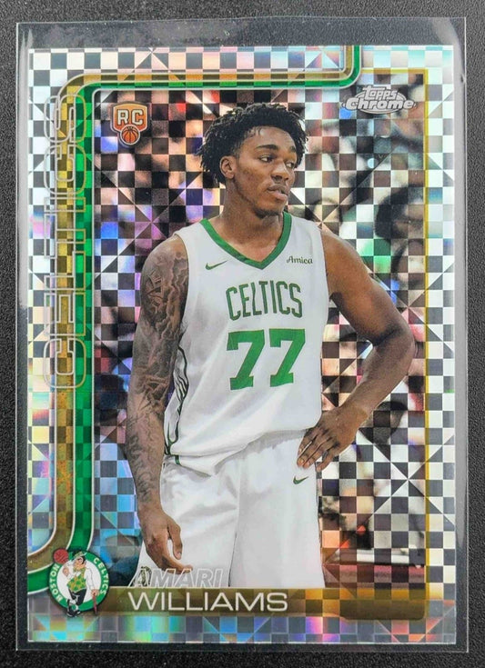 AMARI WILLIAMS 2025-26 TOPPS CHROME #297 X-FRACTOR RC CELTICS