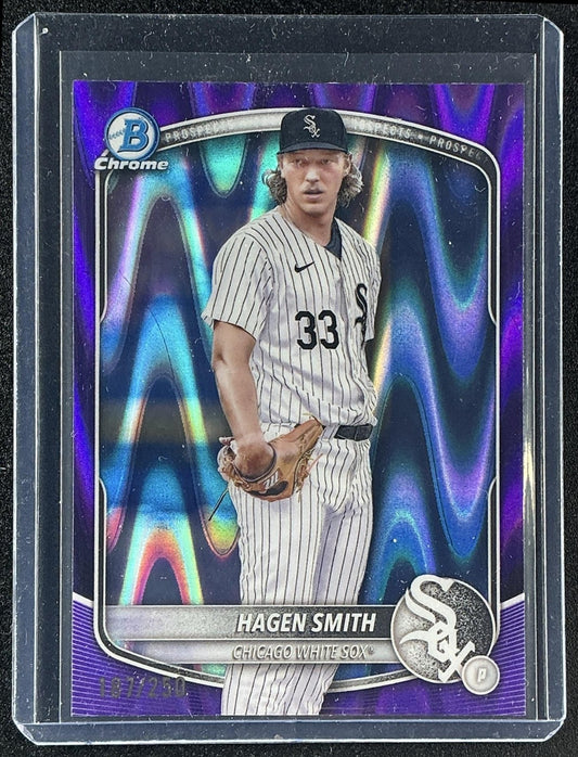 2025 Bowman Hagen Smith #BCP-44 Chrome Prospects Purple Raywave Refractor /250