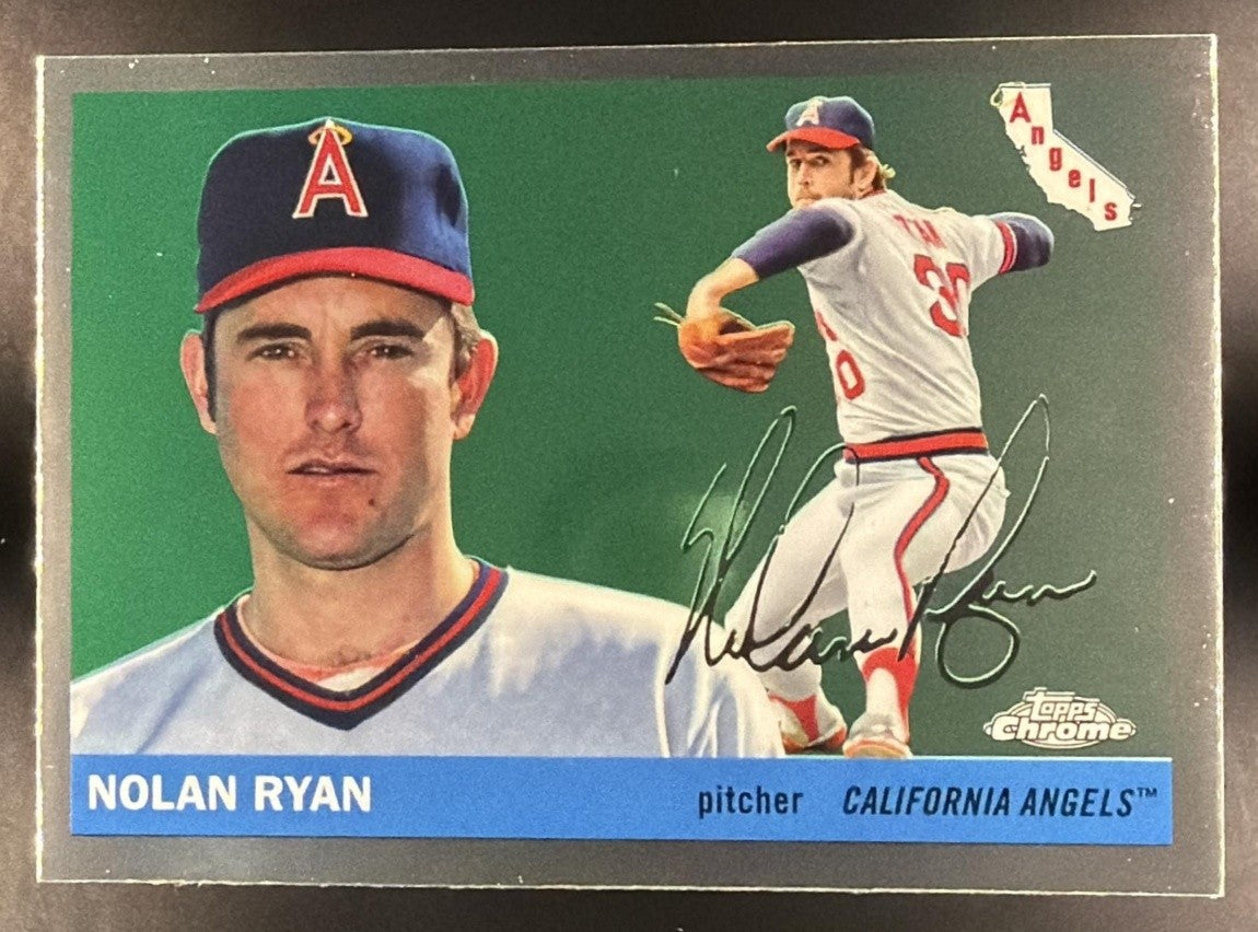 NOLAN RYAN 2025 TOPPS CHROME PLATINUM ANNIVERSARY #398 ANGELS