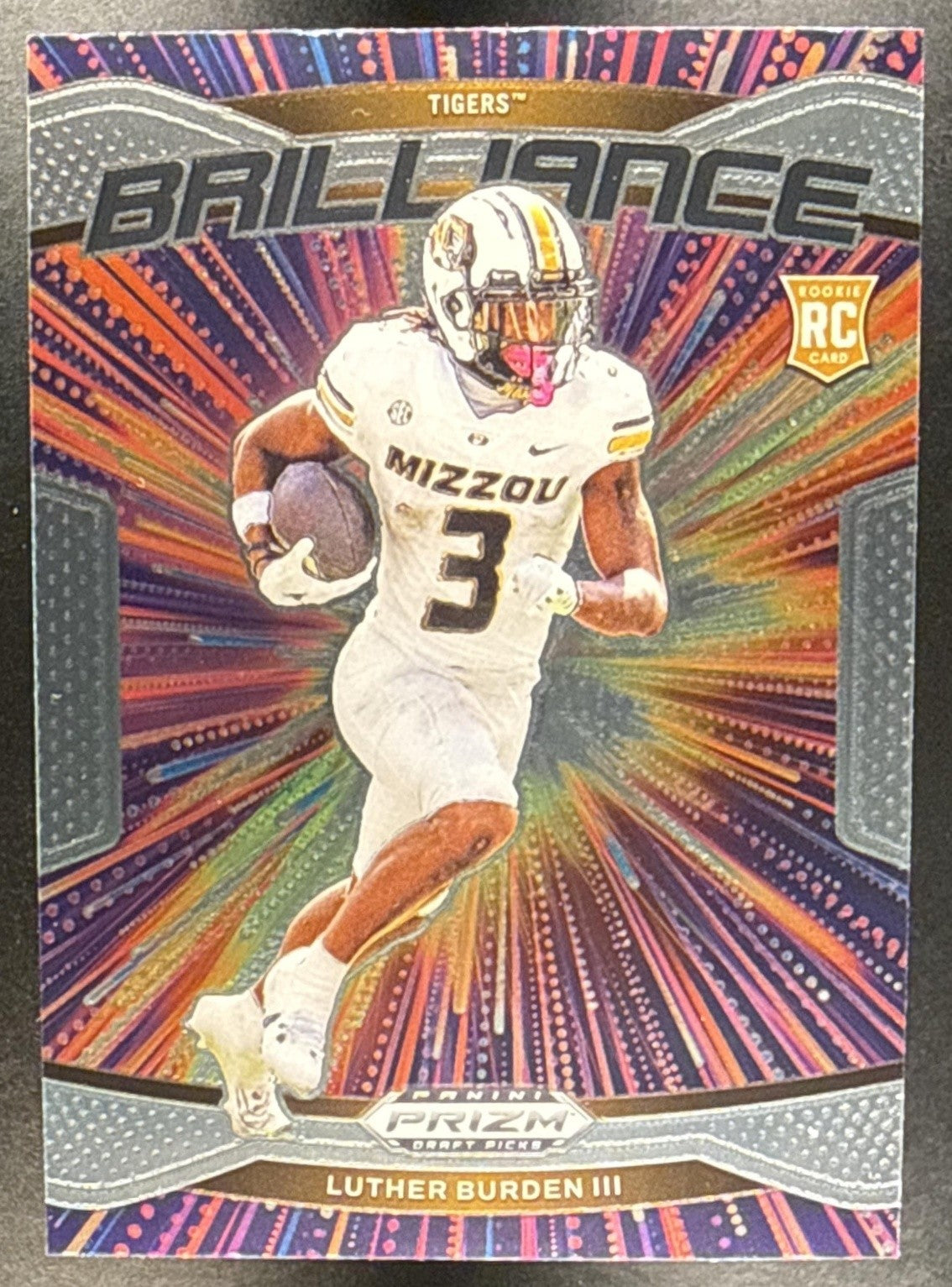 LUTHER BURDEN III 2025 PANINI PRIZM DRAFT PICKS #12 BRILLIANCE TIGERS