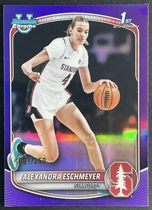 2025 Bowman Alexandra Eschmeyer Chrome Purple Refractor /250 1st Prospect