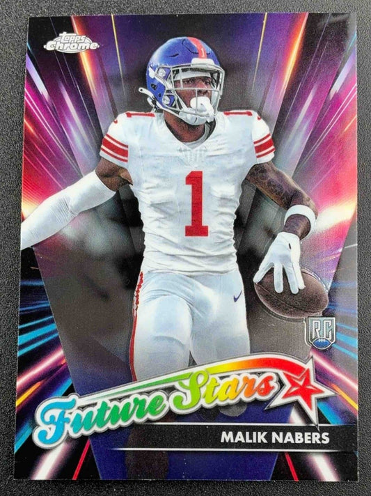 MALIK NABERS 2024 TOPPS CHROME #FS-9 FUTURE STARS RC GIANTS