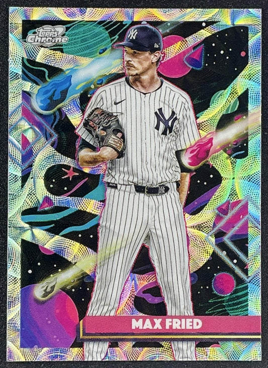MAX FRIED 2025 TOPPS COSMIC CHROME #42 NUCLEUS REFRACTOR YANKEES