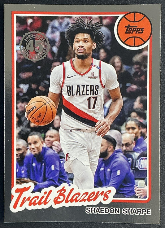 SHAEDON SHARPE 2025-26 TOPPS #80BK-35 1980-81 TRAIL BLAZERS
