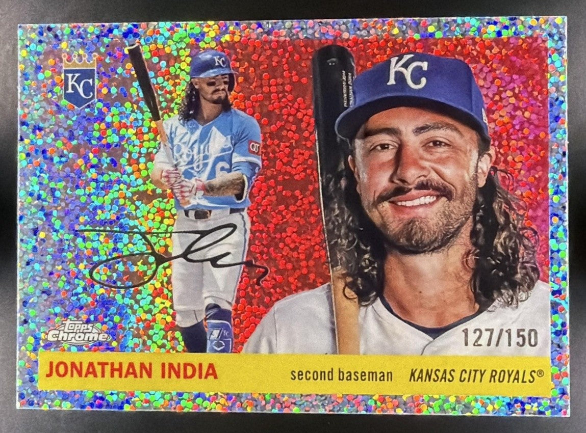 2025 Topps Chrome Platinum Jonathan India Speckle Refractor /150