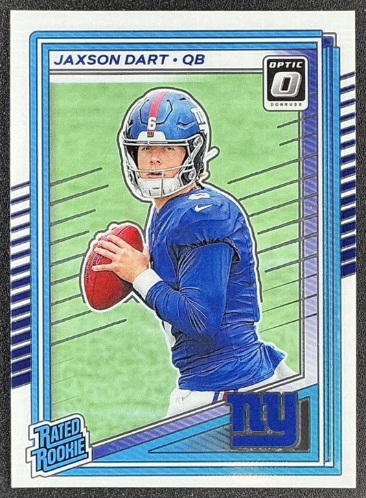 JAXSON DART 2025 PANINI DONRUSS OPTIC #273 RATED ROOKIE GIANTS