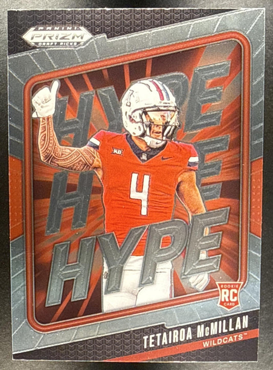 TETAIROA MCMILLAN 2025 PANINI PRIZM DRAFT PICKS #5 HYPE WILDCATS