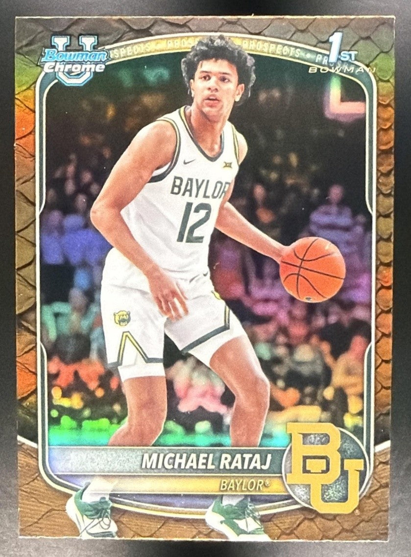 2025 Bowman Michael Rataj #BCP-26 Chrome Reptilian Refractor 1st Prospect