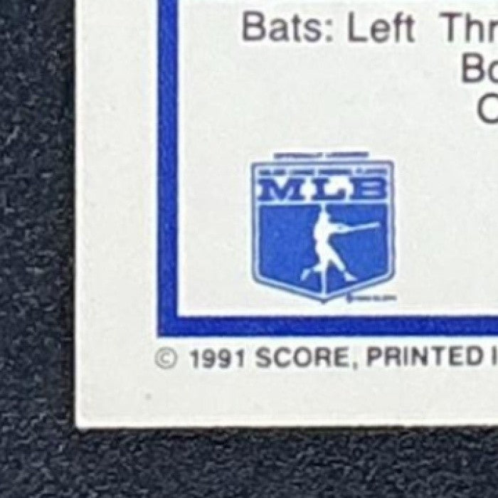 WADE BOGGS 1991 SCORE #12 RED SOX