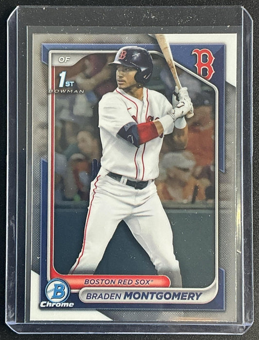 BRADEN MONTGOMERY 2024 BOWMAN DRAFT #BDC-58 CHROME 1ST PROSPECT RED SOX