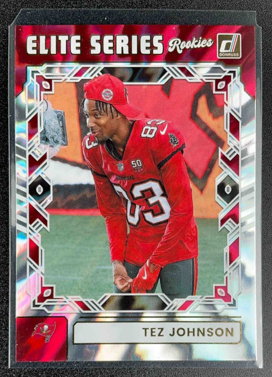 TEZ JOHNSON 2025 PANINI DONRUSS #ESR-TJN THE ELITE SERIES ROOKIES RC BUCCANEERS