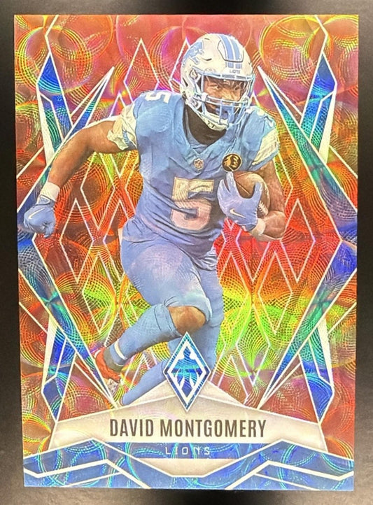 DAVID MONTGOMERY 2025 PANINI PHOENIX FACTORY SET #108 FIREBURST /350 LIONS