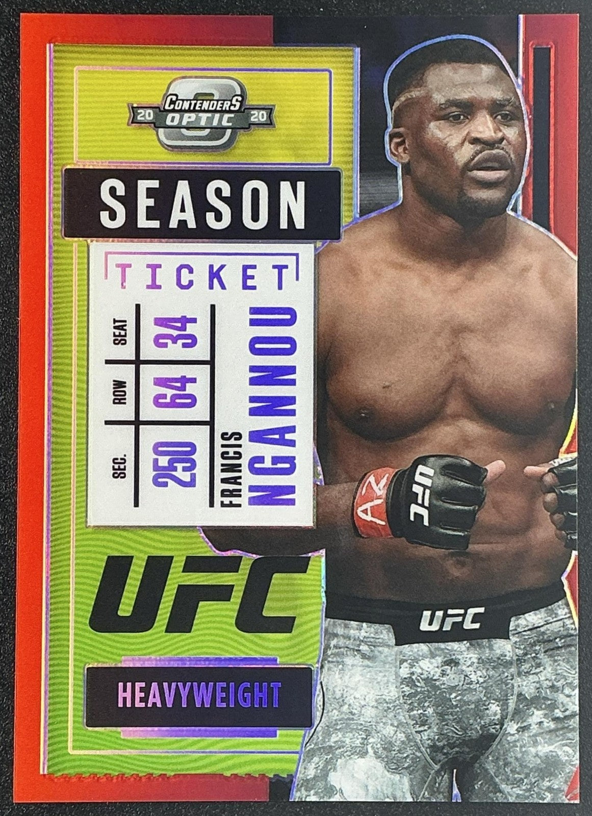FRANCIS NGANNOU 2021 PANINI CHRONICLES UFC #262 RED /149