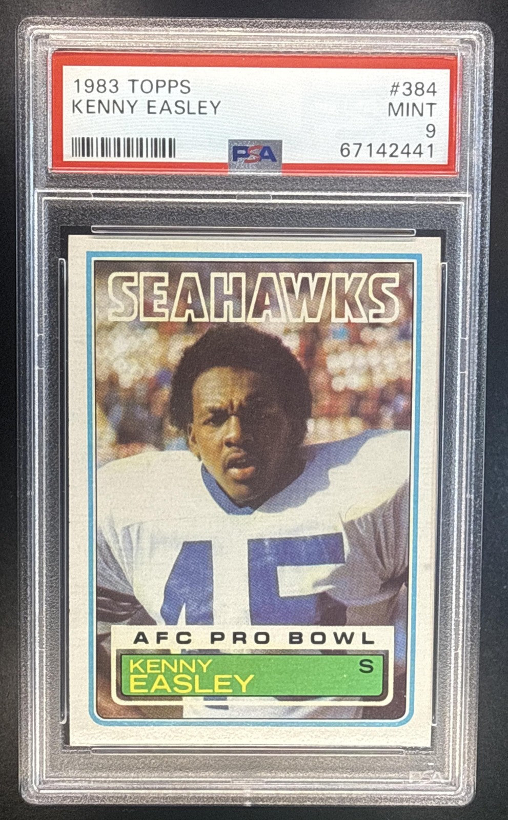 KENNY EASLEY 1983 TOPPS #384 RC SEAHAWKS PSA 9