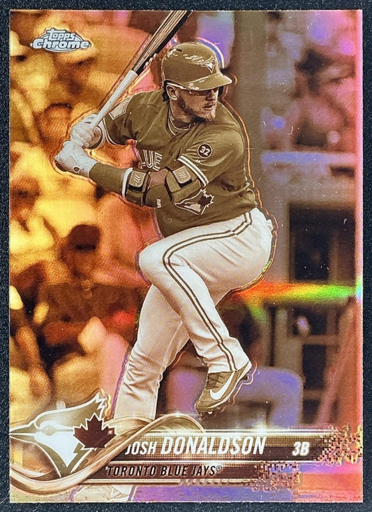 JOSH DONALDSON 2018 TOPPS CHROME #8 SEPIA REFRACTOR BLUE JAYS
