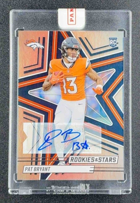 PAT BRYANT 2025 PANINI ROOKIES & STARS #168 SIGNATURES RC AUTO BRONCOS