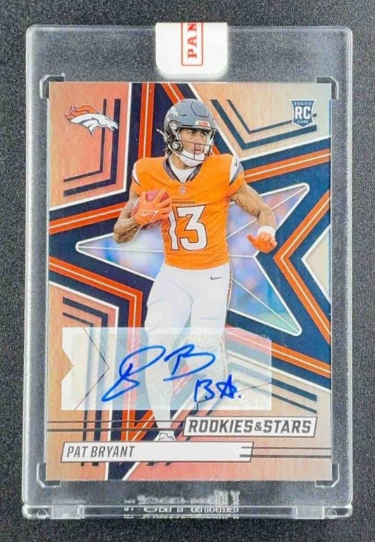 PAT BRYANT 2025 PANINI ROOKIES & STARS #168 SIGNATURES RC AUTO BRONCOS