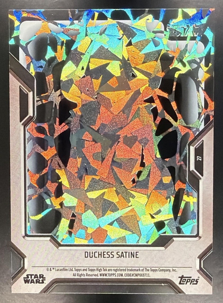 DUCHESS SATINE 2023 TOPPS STAR WARS HIGH-TEK #27 PATTERN 1 DIFFRACTORS /99