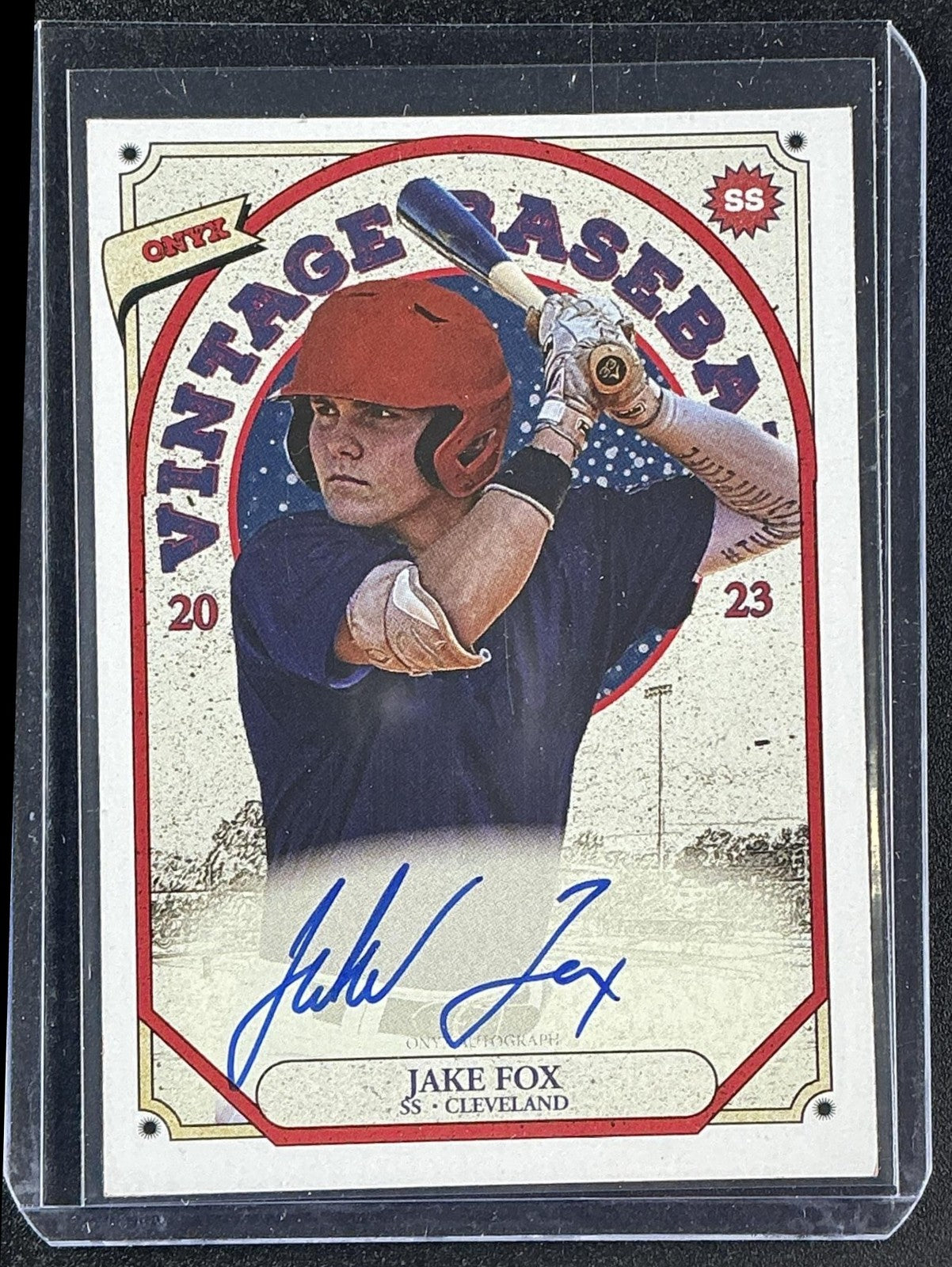 JAKE FOX 2023 ONYX VINTAGE EXTENDED #VAJF BLUE SIGNATURES AUTO GUARDIANS