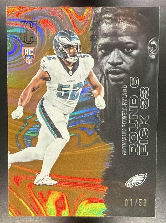 2025 Topps Signature Class Antwaun Powell-Ryland Rookie Orange Lava Foil /50 RC