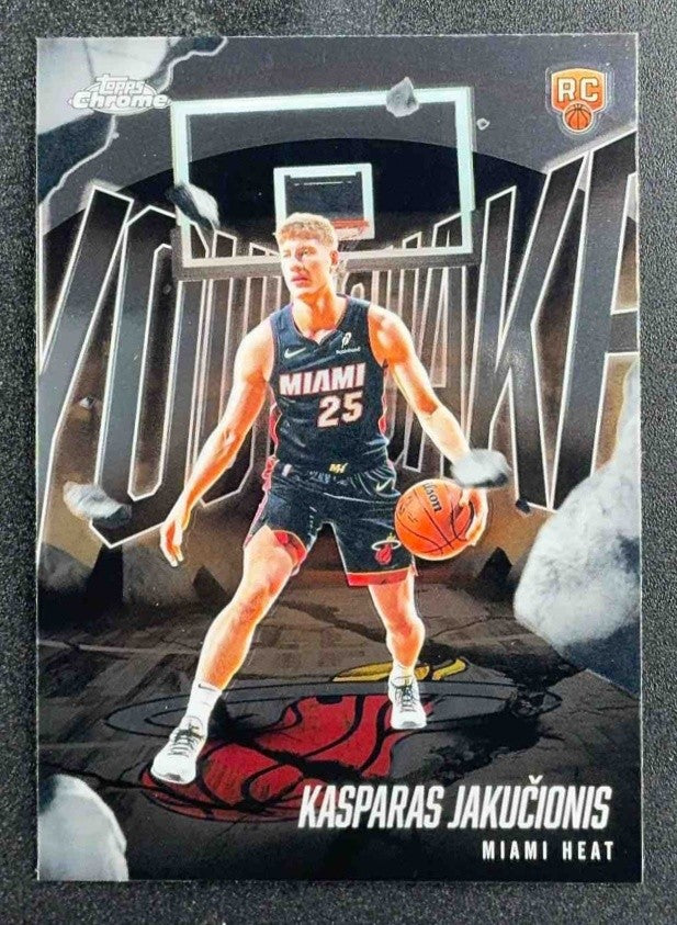KASPARAS JAKUCIONIS 2025-26 TOPPS CHROME #YQ-11 YOUTHQUAKE RC HEAT