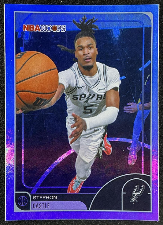 STEPHON CASTLE 2025-26 TOPPS HOOPS #47 RAINBOW FOIL SPURS